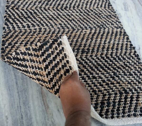 RAH# Black Leather + Jute 4906 close