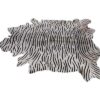 Natural Leather Hide with Zebra Print