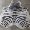Natural Leather Hide with Zebra 2 Print